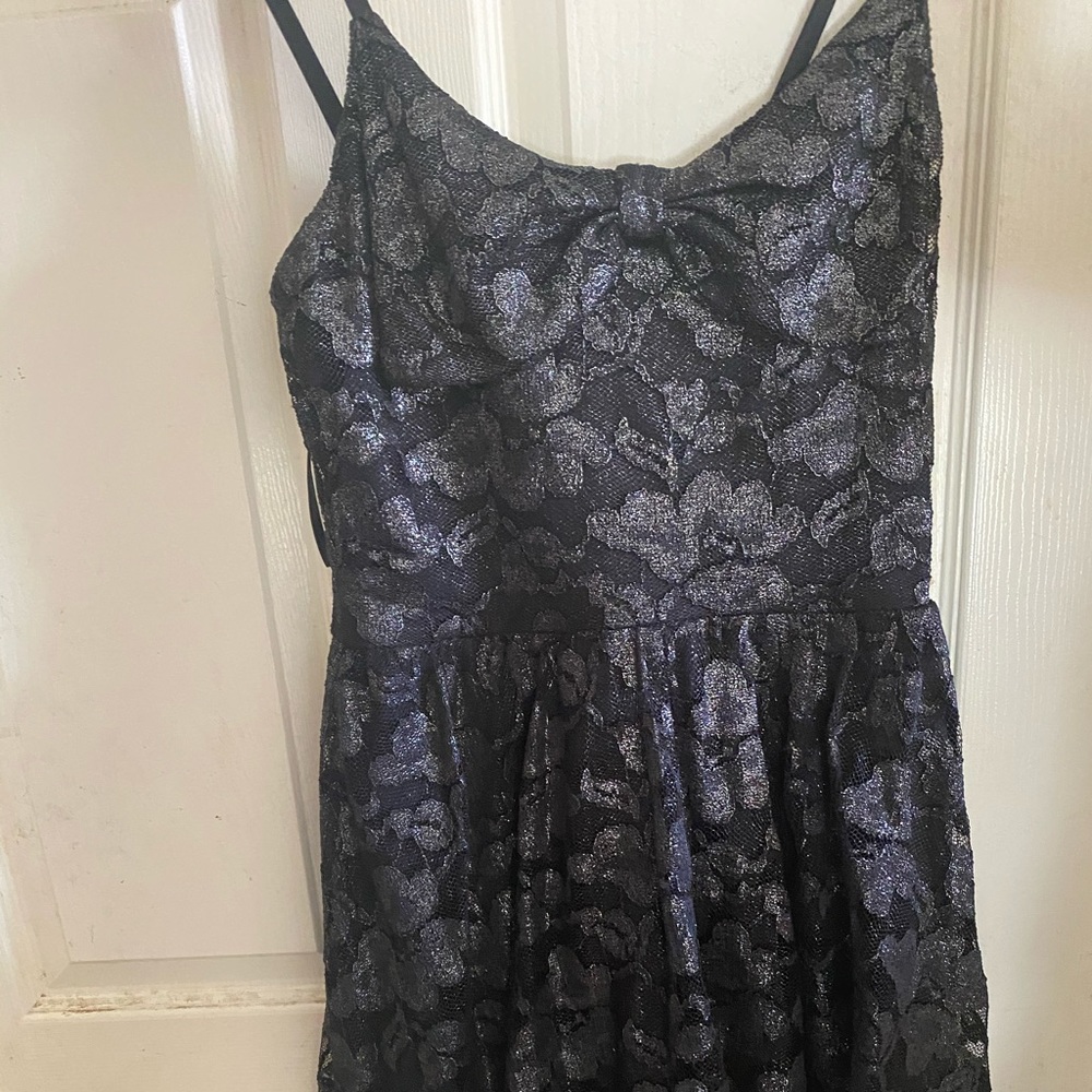 Black printed dress